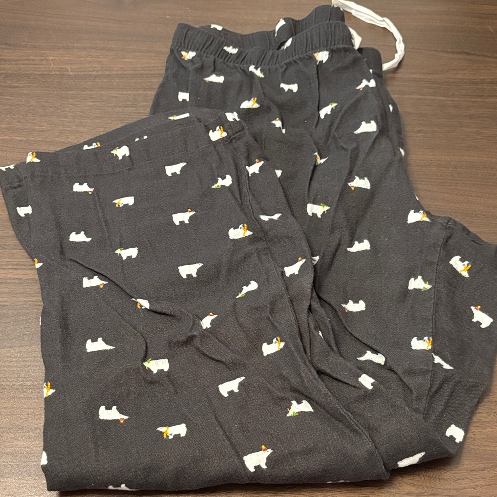 Old Navy Mens Pajama Bottoms - Charcoal with Polar Bears